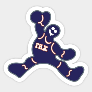 Jumping Phoenix Suns Gingerbread Man Sticker